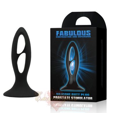 Prostate Stimulator - Silicone Butt Plug, fabulous tension Exerciser Black