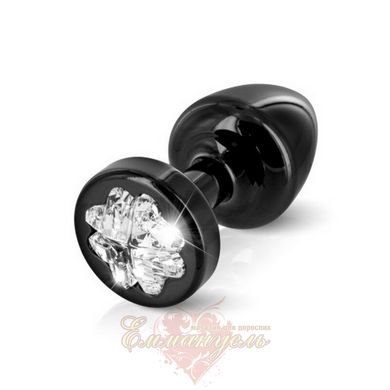 Cork - Diogol Anni R Clover Black Crystal 30mm, 4 Swarovsky crystals in the form of a leaf of a clover