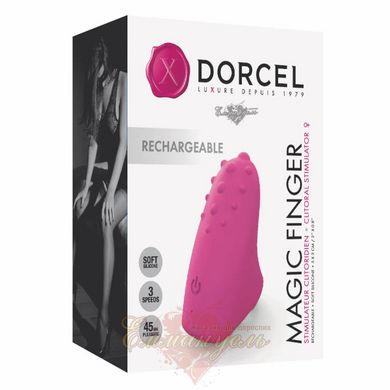 Vibrating finger attachment - Dorcel MAGIC FINGER Rose rechargeable, 3 operating modes