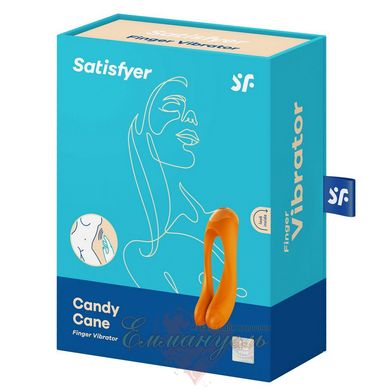 Вибратор на палец - Satisfyer Candy Cane Orange