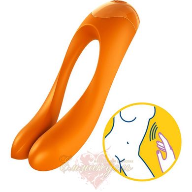 Thumb vibrator - Satisfyer Candy Cane Orange