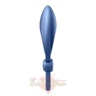 Ерекційне віброкільце-ласо з регулюванням розміру - Satisfyer Sniper Blue