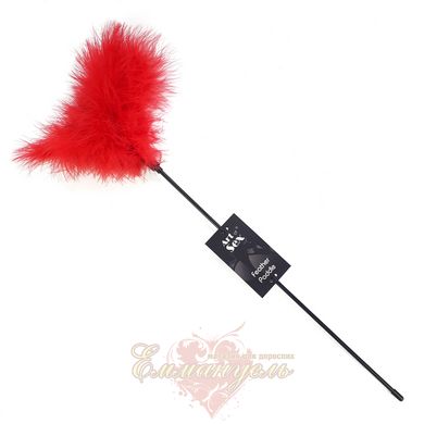 Tickler red - Art of Sex Feather Paddle, young turkey feather