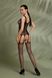 Bodystocking - Passion ECO BS007 black, with access, silhouette pattern, imitation garters
