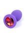 Anal plug Jewellery silicone purple plug S red 62530064-00082 - photos (4