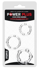 Эрекционные кольца набор - Power Plus Triple Beaded Ring Set