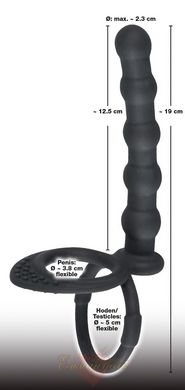 Strap-on - Black Velvets Cock & ball ring