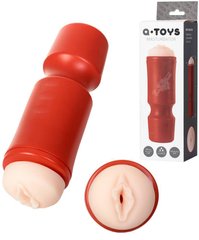 Masturbator - TOYFA A-Toys Denna red / flesh, vagina, 24 cm, 7.6 cm