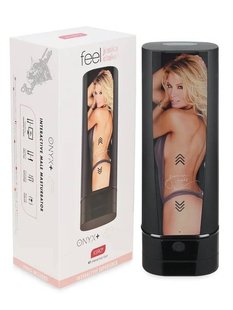 Мастурбатор - Kiiroo Onyx+ Jessica Drake, 10 сжимающихся колец, не надо двигать, теледильдоника