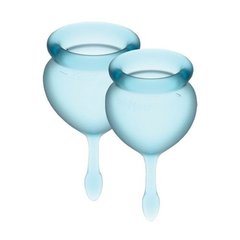 Набор менструальных чаш - Satisfyer Feel Good (light blue), 15мл и 20мл
