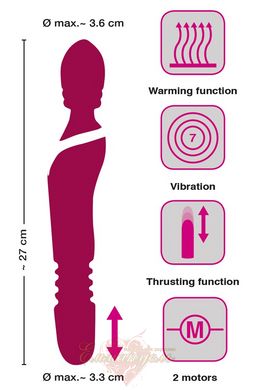 Hi-tech вибратор - Javida Massage Wand Warming & Thrusting Vibe