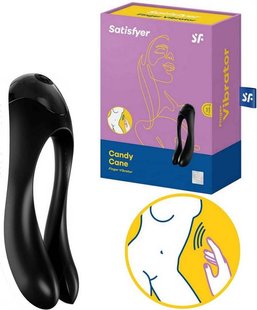 Вибратор на палец - Satisfyer Candy Cane Black