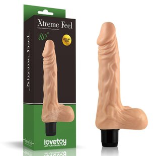 Реалистичный вибратор - Reel Feel Vibrator with balls Flesh 8,0"