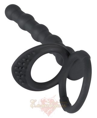 Страпон - Black Velvets Cock & ball ring