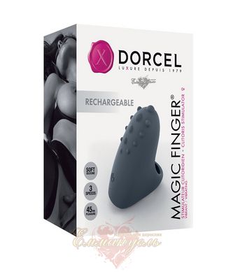 Vibrating finger attachment - Dorcel MAGIC FINGER Black rechargeable, 3 operating modes