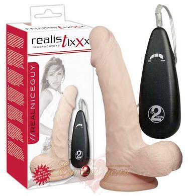 Realistic vibrator - RealFlesh Vibrating Dong 7inch