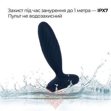 Анальна смарт-вібропробка з пульсацією Svakom Jordan Navy Blue з пультом ДК SX0727 фото