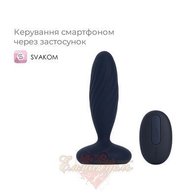 Анальна смарт-вібропробка з пульсацією Svakom Jordan Navy Blue з пультом ДК SX0727 фото