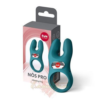 Ерекційне віброкільце з подвійною стимуляцією Fun Factory NŌS PRO Bottle Green, 2 мотори SX3702 фото