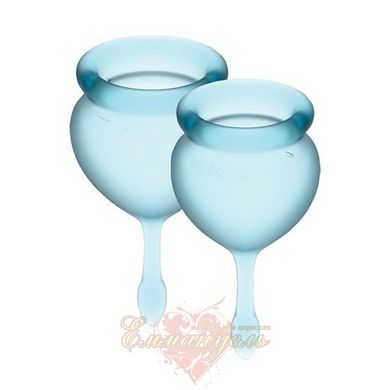 Set of menstrual cups - Satisfyer Feel Good (light blue), 15ml and 20ml