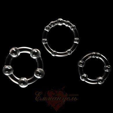 Эрекционные кольца набор - Power Plus Triple Beaded Ring Set 66-LV343002 фото
