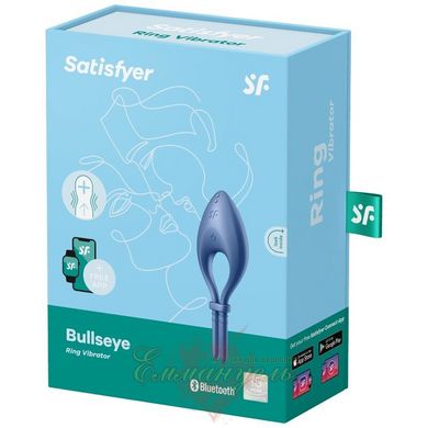 Ерекційне віброкільце-ласо з регулюванням розміру - Satisfyer Bullseye Blue