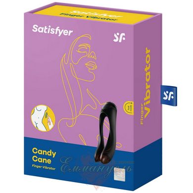 Вибратор на палец - Satisfyer Candy Cane Black