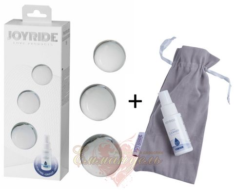 Vaginal balls - JOYRIDE Premium GlassiX Set 19