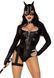 Erotic cat costume - Leg Avenue Fierce Feline XS, bodysuit, garter belt, cat mask SO9227 - photos (2