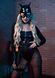 Erotic cat costume - Leg Avenue Fierce Feline XS, bodysuit, garter belt, cat mask SO9227 - photos (7