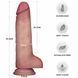 Dildo Sliding Skin Pro II Dual Layer Silicone Dong 8.5" Flesh 6452LV417102 - photos (6