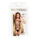 Bodystocking with fractal pattern and imitation stockings - Penthouse Fatal Look Black XL