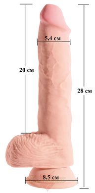 Фаллоимитатор - King Cock Plus 10" Triple Density Fat Cock with Balls