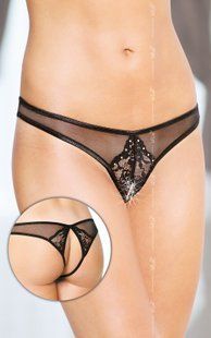 Women's panties - Thongs 2442, black S/M 5591244216 &mdash; photos