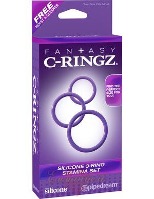 Ерекційні кільця - Fantasy C-Ringz Silicone 3-Ring Stamina Set