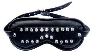 XXdreamSToys Leder-Augenmaske mit Nieten schwarz 614000256371 фото