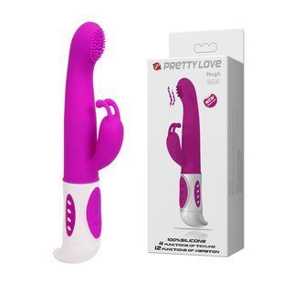 Hi-tech вібратор - Hugh, 4 func. of waving, 12 func. of vibr. Pink, 22,5cm 6603BW0339 фото
