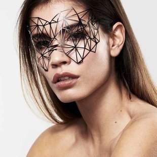 Маска на лицо Bijoux Indiscrets - Kristine Mask, виниловая, клеевое крепление, без завязок