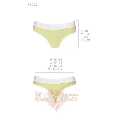 Спортивные трусики-стринги - Passion PS007 PANTIES S, yellow SO4261 фото