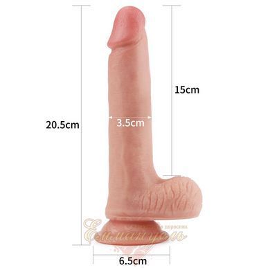 Фалоімітатор Dual-Layered Silicone Cock 8'' Flesh #2 реалістик 6452LV4005-9 фото