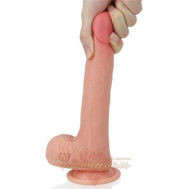 Фалоімітатор Dual-Layered Silicone Cock 8'' Flesh #2 реалістик 6452LV4005-9 фото