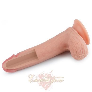 Фалоімітатор Dual-Layered Silicone Cock 8'' Flesh #2 реалістик 6452LV4005-9 фото