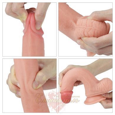 Фалоімітатор Dual-Layered Silicone Cock 8'' Flesh #2 реалістик 6452LV4005-9 фото