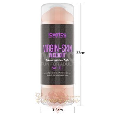 Мастурбатор рот + піхва - Virgin-Skin Blowout Double Side Stroker 66-LV250015 фото