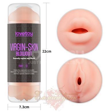 Мастурбатор рот + піхва - Virgin-Skin Blowout Double Side Stroker 66-LV250015 фото