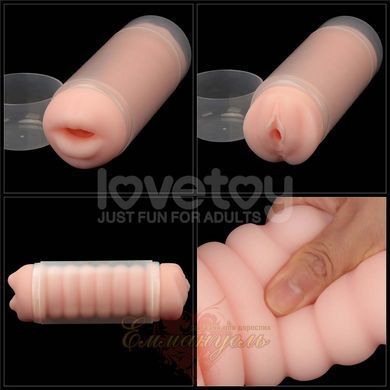 Мастурбатор рот + піхва - Virgin-Skin Blowout Double Side Stroker 66-LV250015 фото