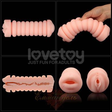 Мастурбатор рот + піхва - Virgin-Skin Blowout Double Side Stroker 66-LV250015 фото