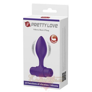 Анальная пробка - Pretty Love Vibra Butt Plug Purple