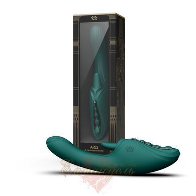 Смарт-вибратор Zalo Ares Turquoise Green &ndash; подогрев, 3 мотора, стимуляция клитора и точки G SX2693 фото