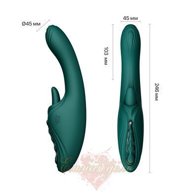 Смарт-вибратор Zalo Ares Turquoise Green &ndash; подогрев, 3 мотора, стимуляция клитора и точки G SX2693 фото